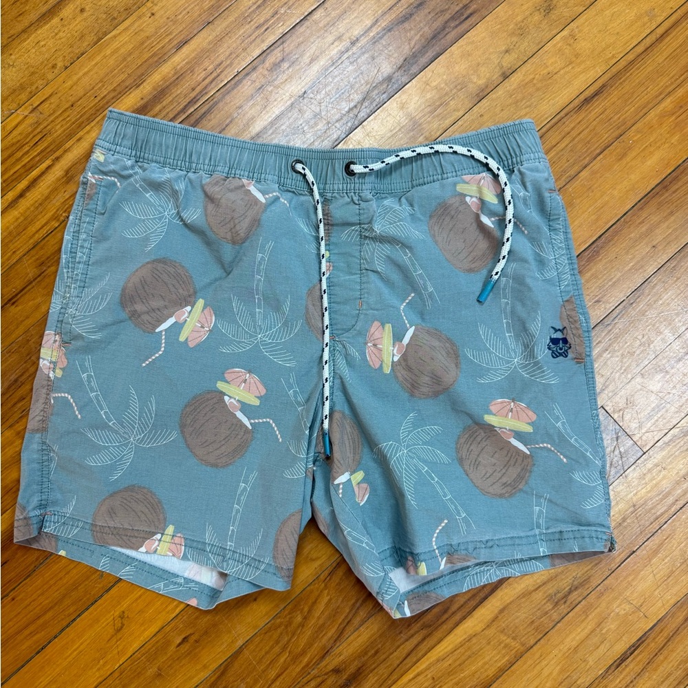 Party Pants Coconut Print Men's Swim Trunks